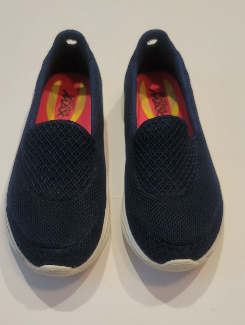 Navy Slip-On Mesh Sneakers. Gently Used.